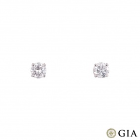 White Gold Diamond Stud Earrings 1.01ct TDW White Gold Diamond Stud Earrings 1.01ct TDW